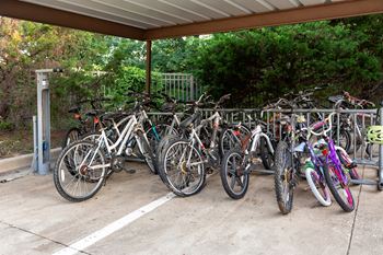 Delayne at twin creeks bicycle repair station and parking