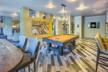 Centre pointe apartments modern clubhouse with billiards