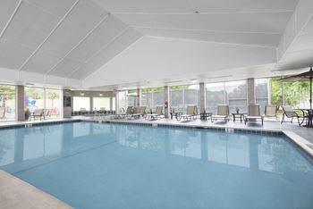 Hampshire green apartments - full-sized indoor pool with deck area