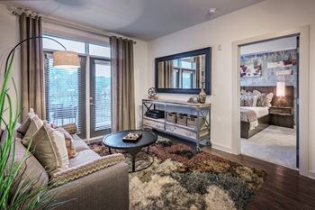 23Hundred at berry hill - stylish mix of ceramic tile, carpet and faux hardwood flooring throughout