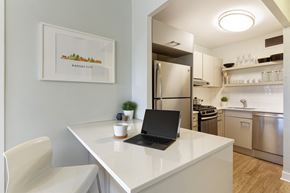 Kansas City apartment for rent - Kitchen area in unit for The KC High Line Apartments in Kansas City, MO