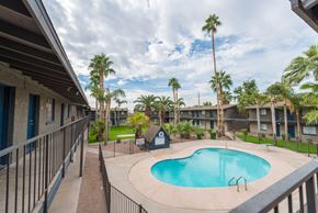 Phoenix apartment for rent - the pool at our apartments in palm springs