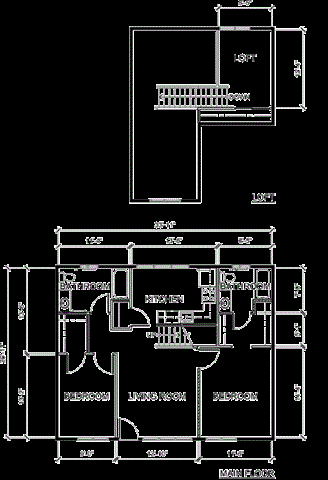 Floor plan for 2 beds, 2 baths, 1140 sqft