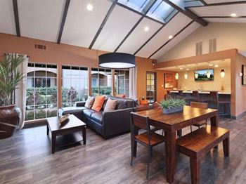 Seating area in clubhouse