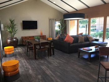 Large screen tv in clubhouse