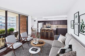 Toronto apartment for rent - Large living room in upgraded unit at  57 Charles