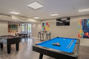 Randallstown apartment for rent - a game room with a pool table and a tv