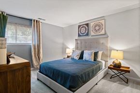 Gwynn Oak apartment for rent - a bedroom with a bed and a window