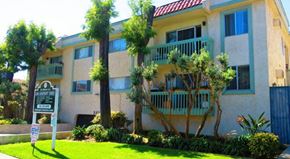 Los Angeles apartment for rent - an apartment building with a sign in front of it