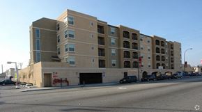 Maywood apartment for rent - view of building exterior l Maywood Villas Senior Apartments in Maywood Ca
