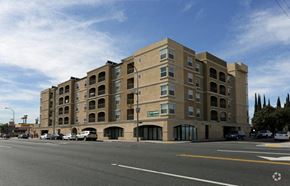Maywood apartment for rent - view of building exterior l Maywood Villas Senior Apartments in Maywood Ca