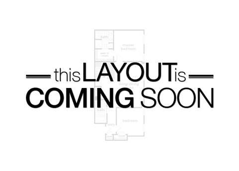 Floor plan for 2 beds, 1 bath, 748 sqft