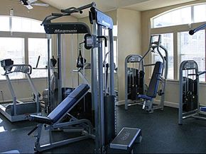 Waco apartment for rent - gym with fitness equipment The Residence at Central Texas Marketplace l Waco, TX Apt Rentals 