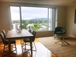 San Mateo apartment for rent - Dining and living room l Ryan Tower Apartments in San Mateo CA 