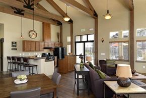 Longmont apartment for rent - Clubhouse with seating and kitchen Copper Peak Apartment Rentals | Longmont, CO 99337 
