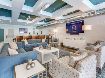Posh lounge area in clubhouse