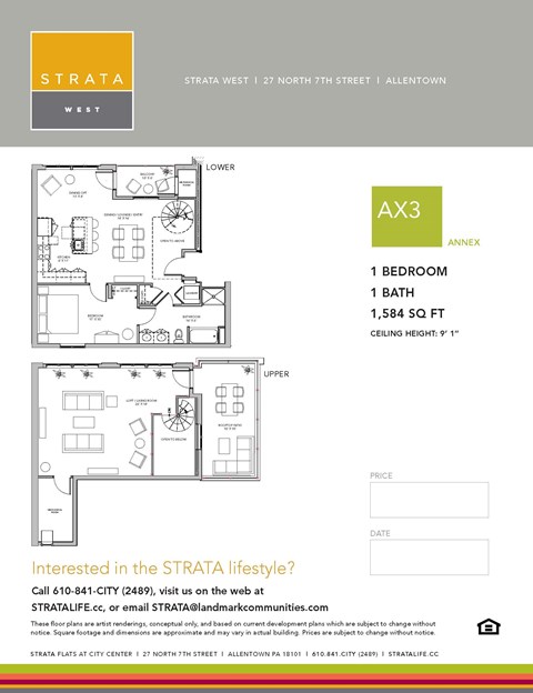 Floor plan for 1 bed, 1 bath, 1393 sqft