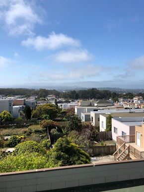 San Francisco apartment for rent - the view of the city from the roof of a building