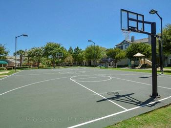 Full-sized basketball court