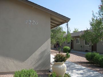 Scottsdale apartment for rent - a side view of a building with the number 7220 on it