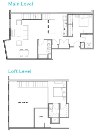 Floor plan for 2 beds, 2 baths, 1139 sqft