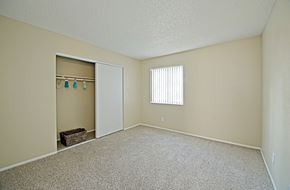 Phoenix apartment for rent - an empty living room with a closet and a window