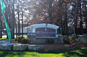 Coon Rapids apartment for rent - Woodland North Apartments signage