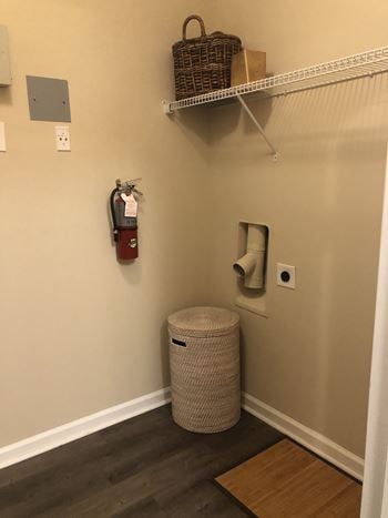 Full size washer/dryer connections