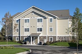 Brunswick apartment for rent - a large building with a street in front of it