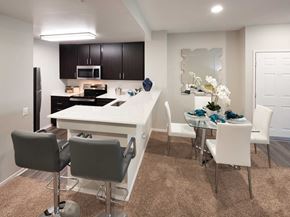 Emeryville apartment for rent - a kitchen and dining room with a table and chairs