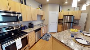 Fargo apartment for rent - kitchen, fargo apartment, light cabinets