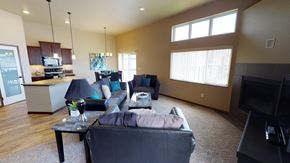 West Fargo townhouse for rent - living area, fireplace, furniture