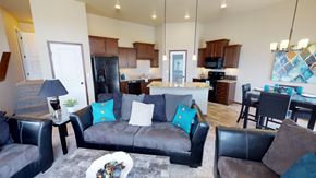 West Fargo townhouse for rent - kitchen, island, pantry, living area