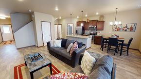 Moorhead townhouse for rent - living room, dining room, kitchen