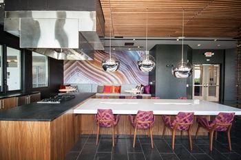 Sky lounge with demonstration kitchen