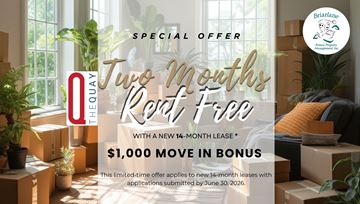 Toronto apartment for rent - A promotional image for a special offer on a 14-month lease with a $1,000 move-in bonus.