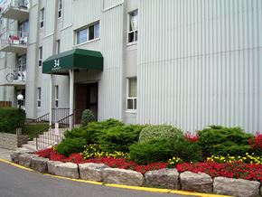 North York apartment for rent - A building with the number 34 on it.