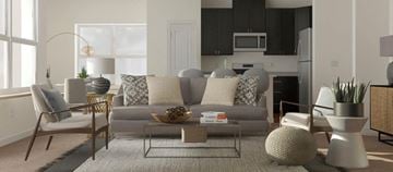 South Burlington apartment for rent - a living room with a couch and chairs and a table