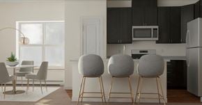 South Burlington apartment for rent - a kitchen and dining room with a table and chairs