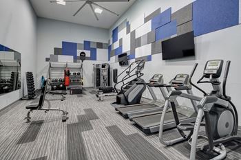 Fitness center interior