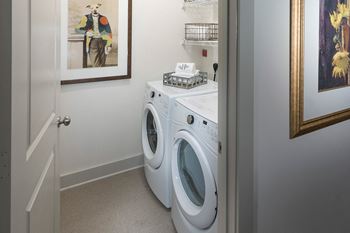 Full-size washer/dryer combo in each home