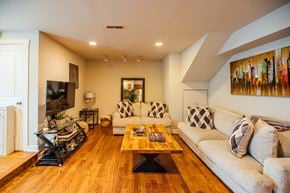 Chicago apartment for rent - a living room with couches and a coffee table