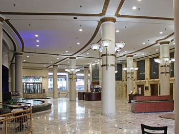 Expansive restored lobby