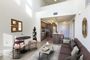Inglewood apartment for rent - Living Room Come Kitchen View at Bell South Bay, Inglewood, CA