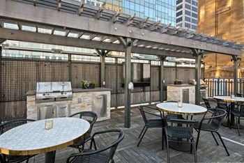 Quaint courtyard with bbq area