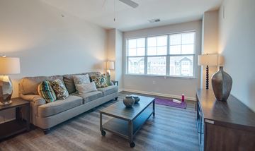 Dundalk apartment for rent - a living room with a couch and a coffee table