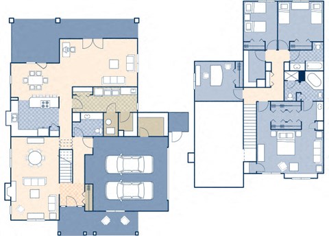 Floor plan for 4 beds, 2.5 baths, 2345 sqft