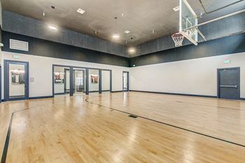 Newly renovated indoor basketball court