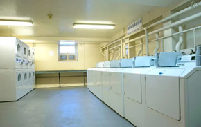 Oakland apartment for rent - a room filled with washers and dryers in a laundromat