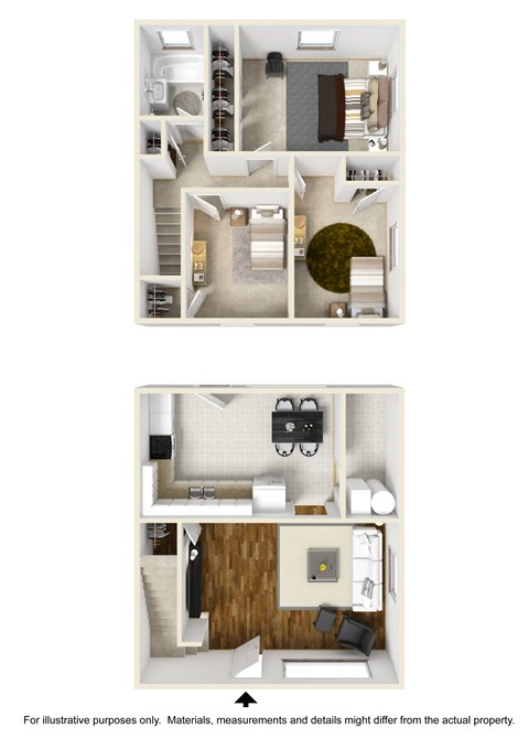 Floor plan for 3 beds, 1 bath, 1100 sqft